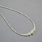 Zarte handwerkliche Silber Halskette