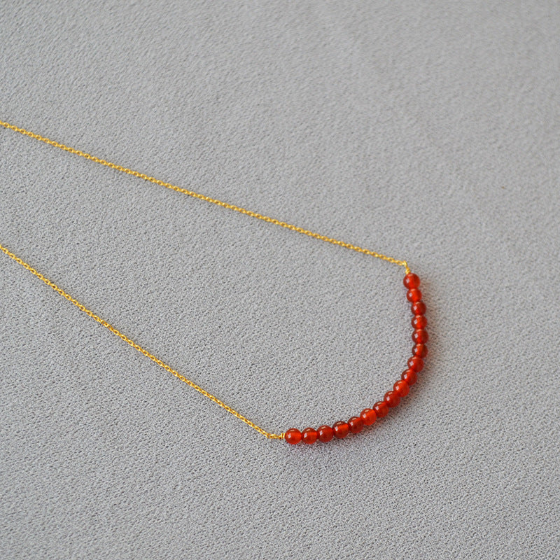 Zarte handwerkliche Perlen Halskette