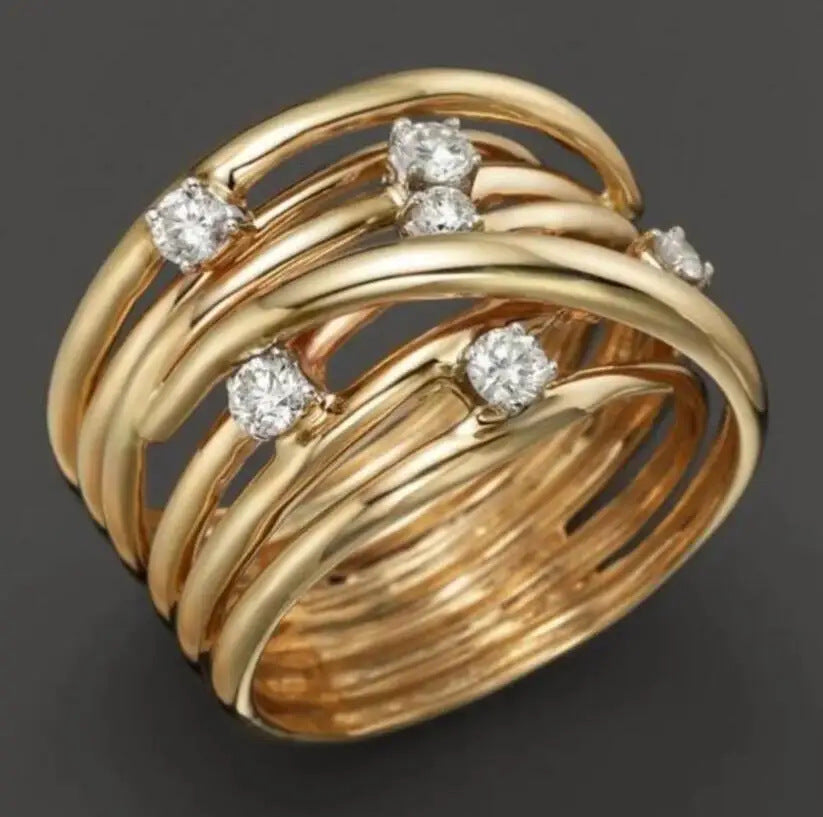 Handgefertigte Vintage Gold Ring