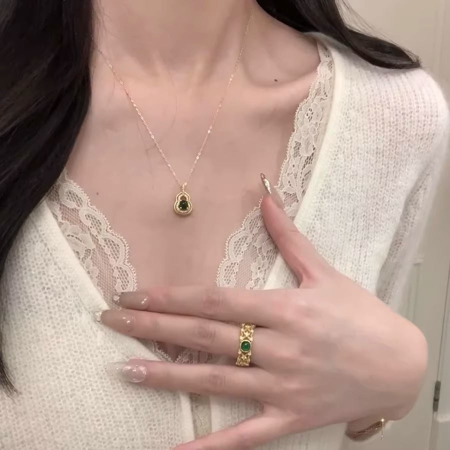 Zarte handwerkliche Gold Halskette