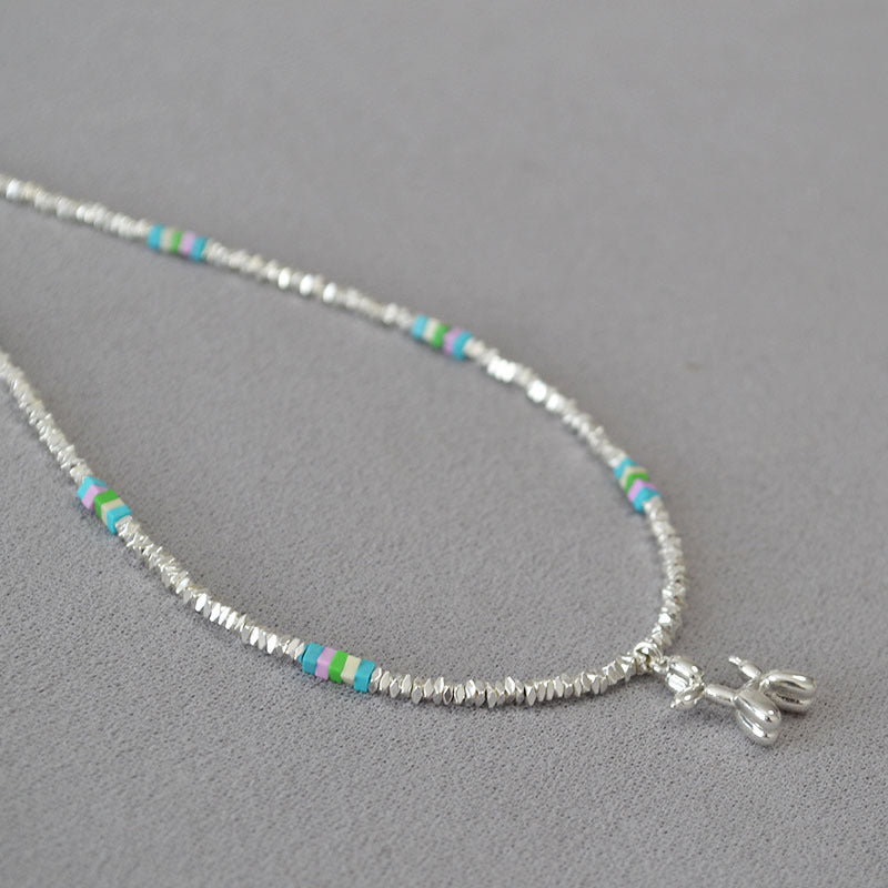 Schöne Silber Halskette mit einzigartigem Stil