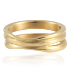 Zarte handwerkliche Gold Ring