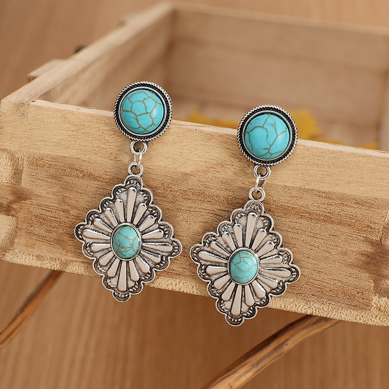 Zarte handwerkliche Silber Ohrring