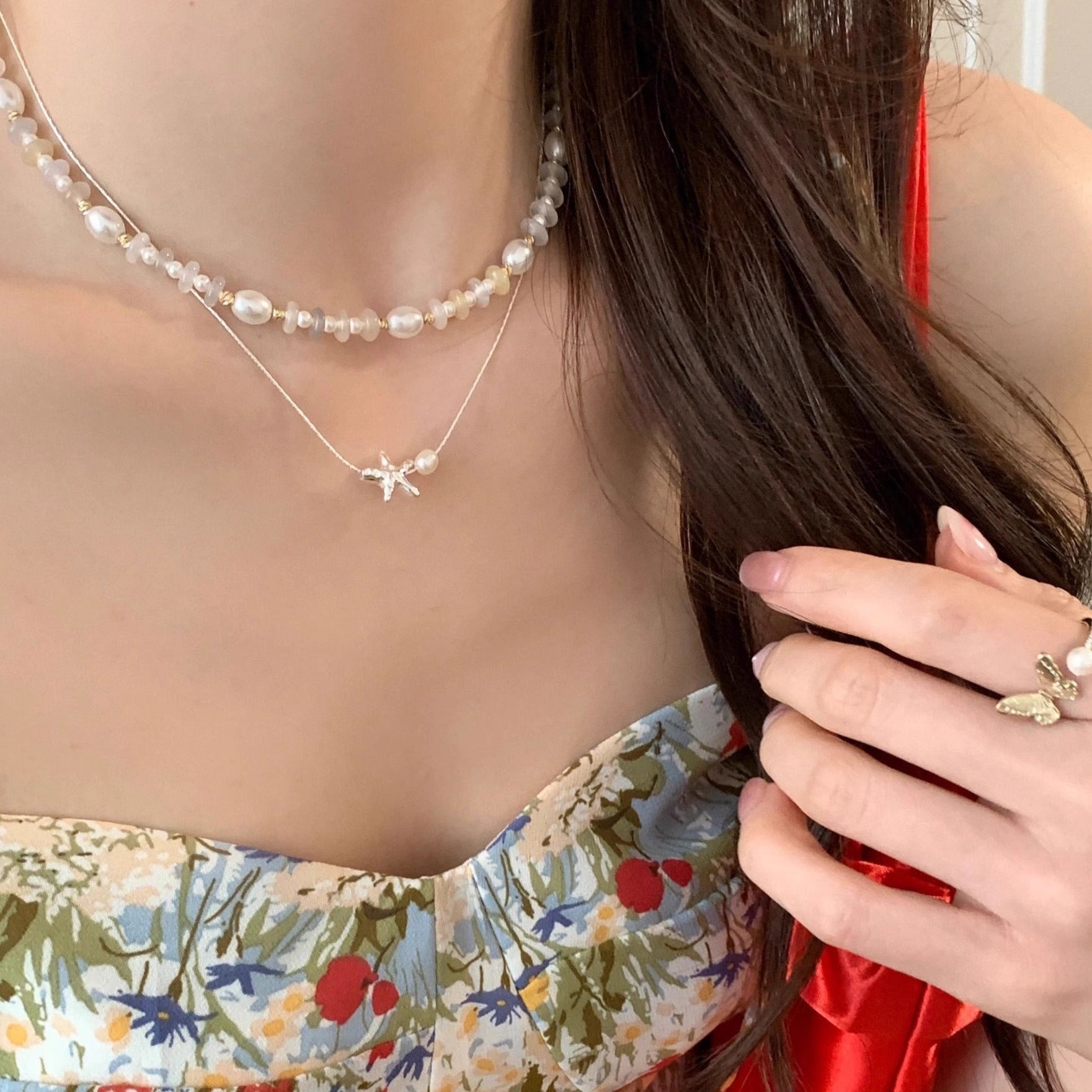 Charmante Perlen Halskette für jeden Anlass