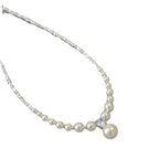 Zarte handwerkliche Silber Halskette