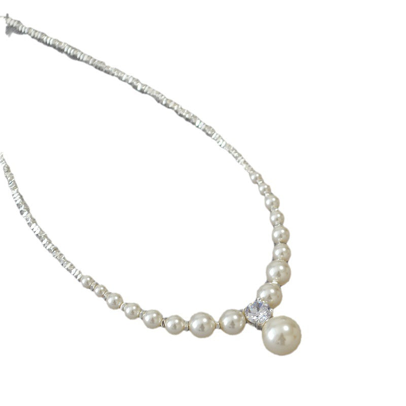 Zarte handwerkliche Silber Halskette