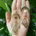 Zarte handwerkliche Gold Ohrring