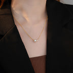 Zarte handwerkliche Perlen Halskette