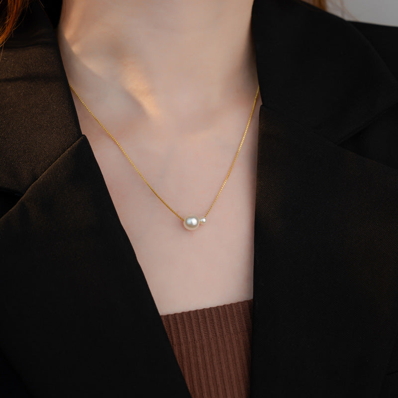 Zarte handwerkliche Perlen Halskette