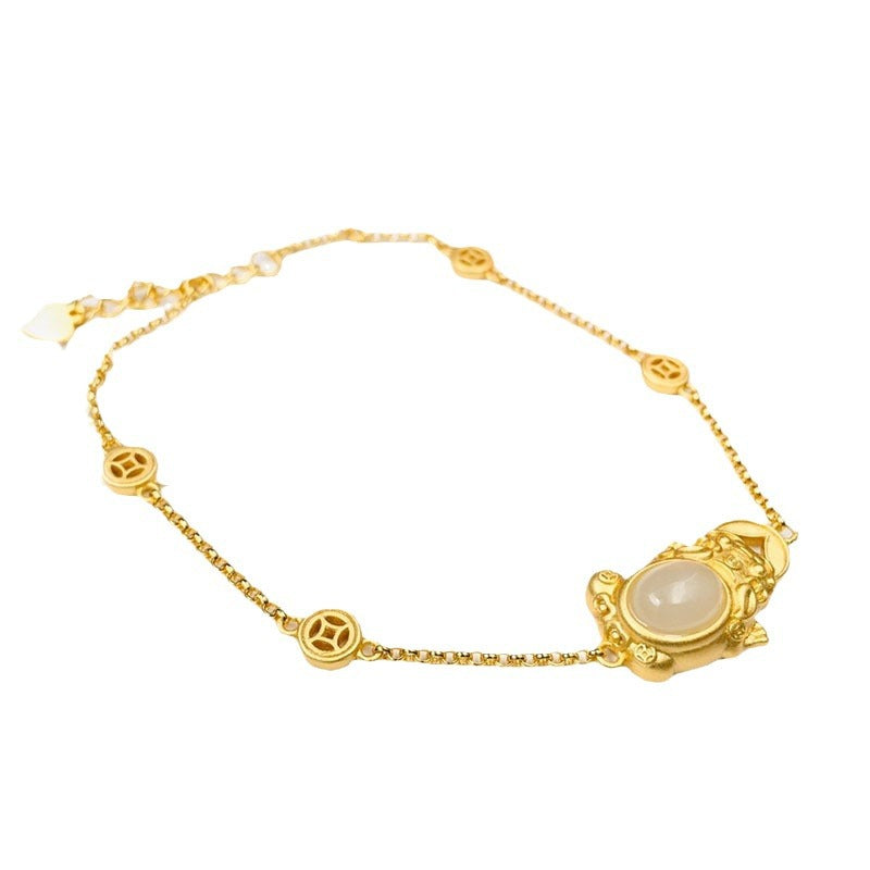 Zarte handwerkliche Silber Armband