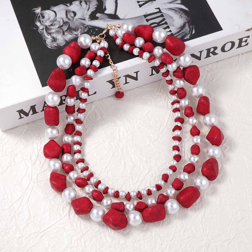 Zarte handwerkliche Perlen Halskette