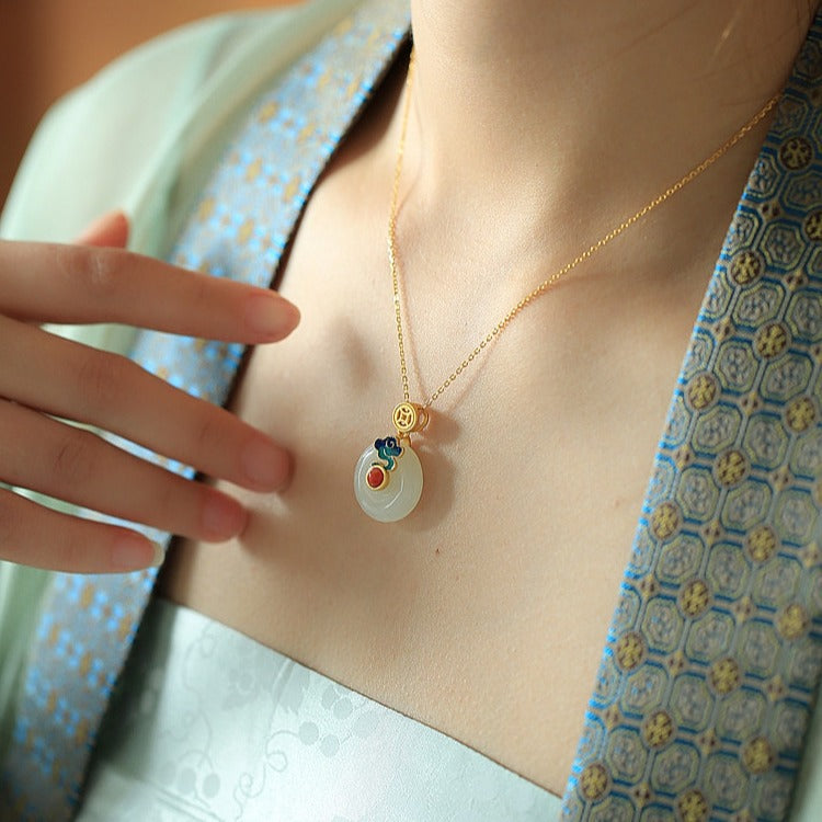 Zarte handwerkliche Gold Halskette