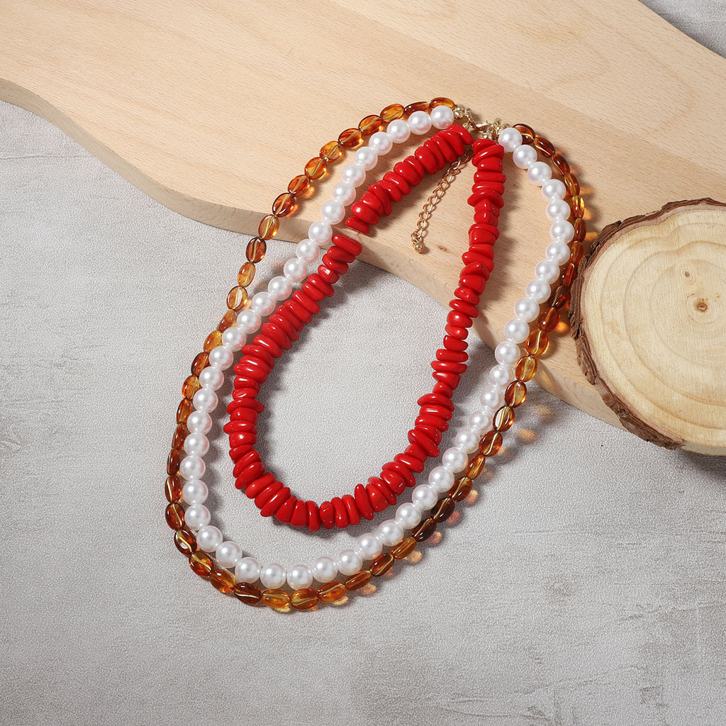 Zarte handwerkliche Perlen Halskette