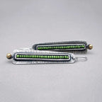 Zarte handwerkliche Silber Ohrring