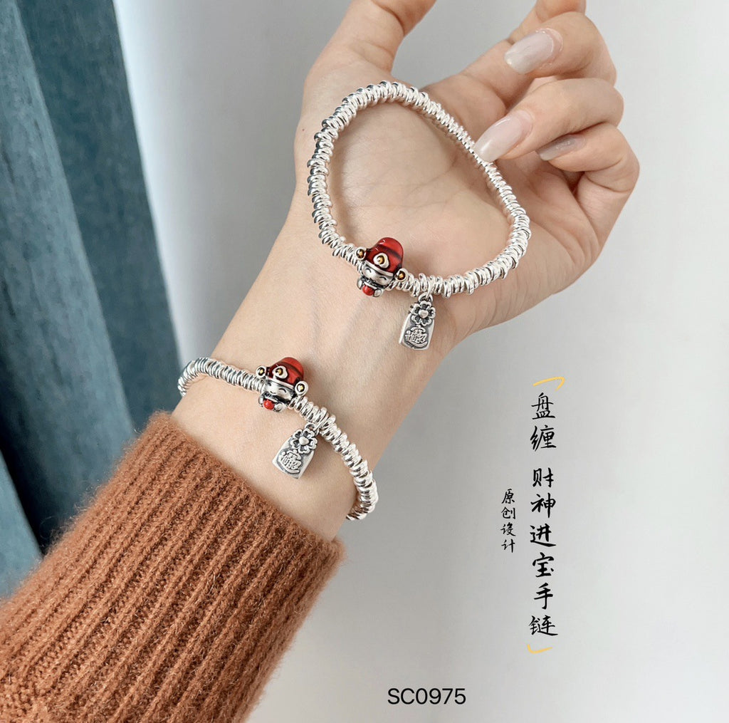 Zarte handwerkliche Silber Armband