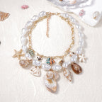 Zarte handwerkliche Perlen Halskette