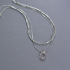 Zarte handwerkliche Silber Halskette
