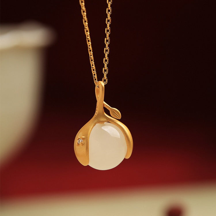 Zarte handwerkliche Gold Halskette