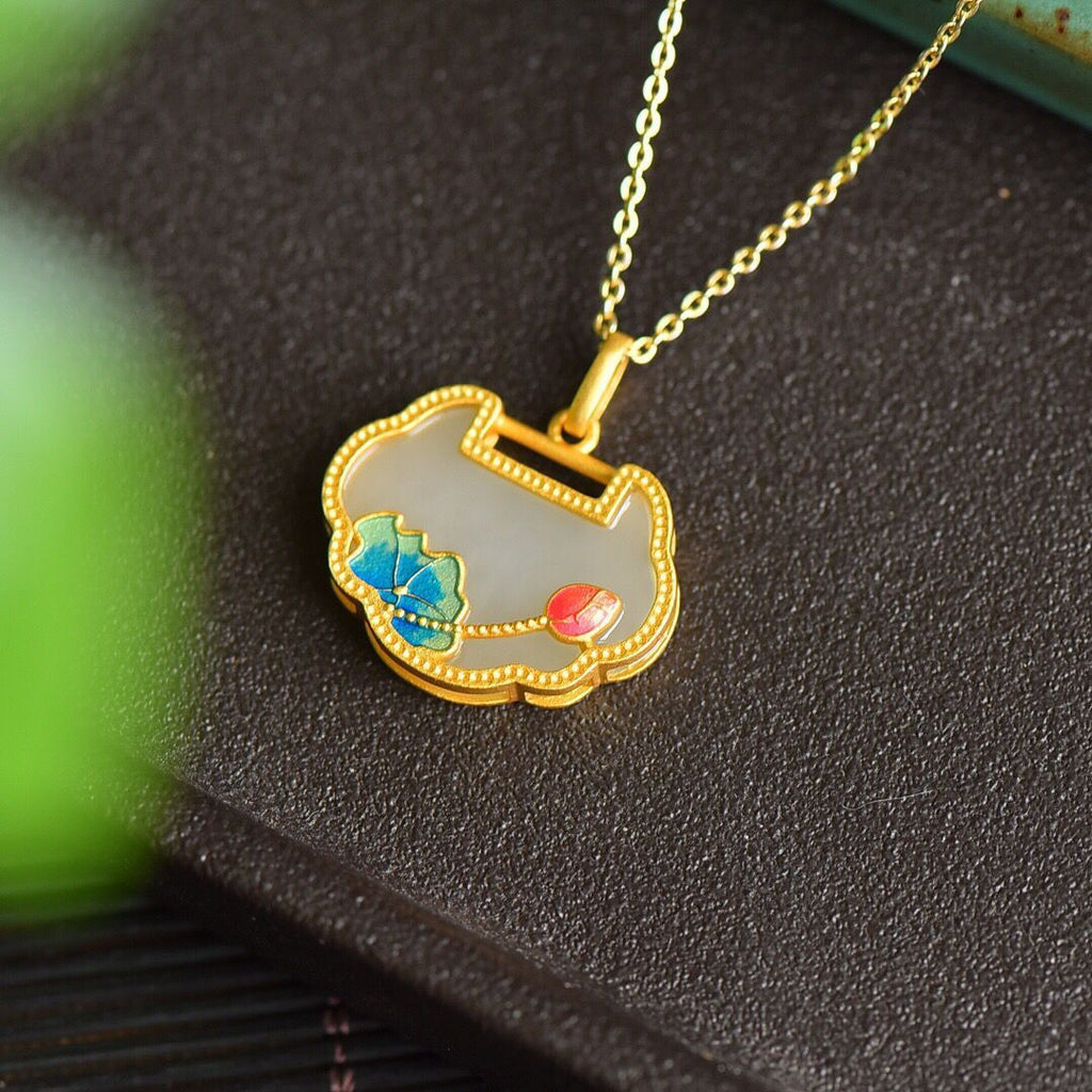 Zarte handwerkliche Silber Halskette