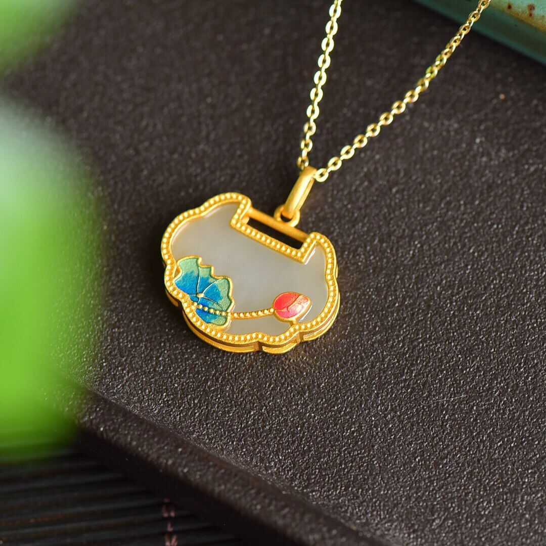 Zarte handwerkliche Silber Halskette