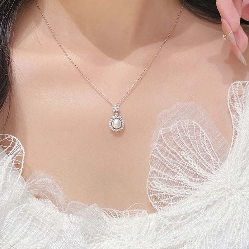 Handgefertigte Vintage Perlen Halskette