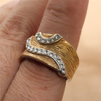 Zarte handwerkliche Gold Ring