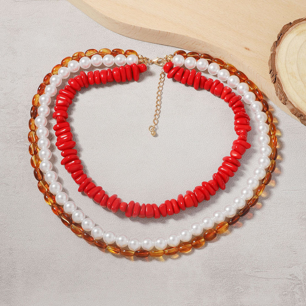 Zarte handwerkliche Perlen Halskette