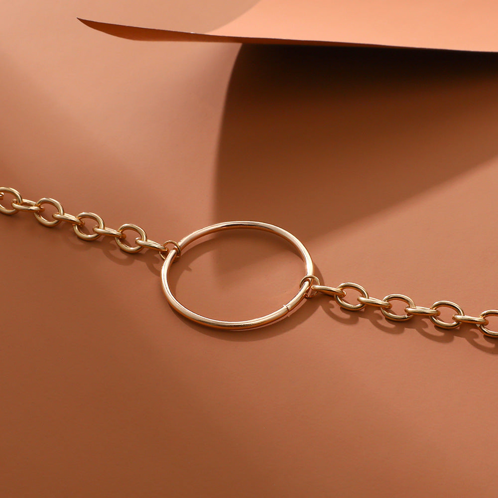 Zarte handwerkliche Gold Halskette