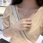 Zarte handwerkliche Gold Halskette