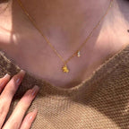 Handgefertigte Vintage Gold Halskette