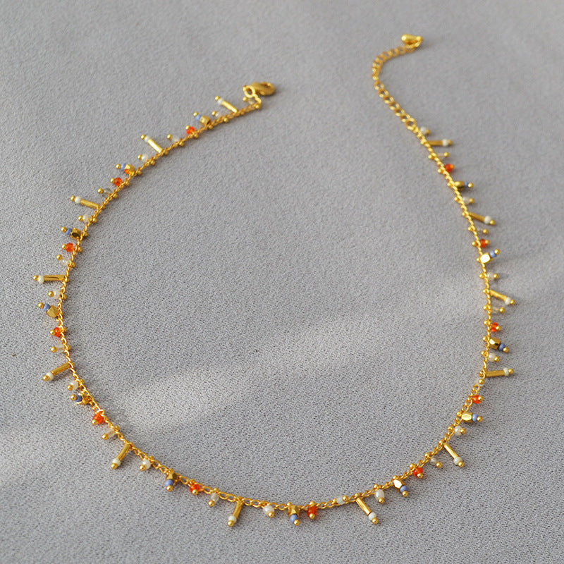 Zarte handwerkliche Halskette