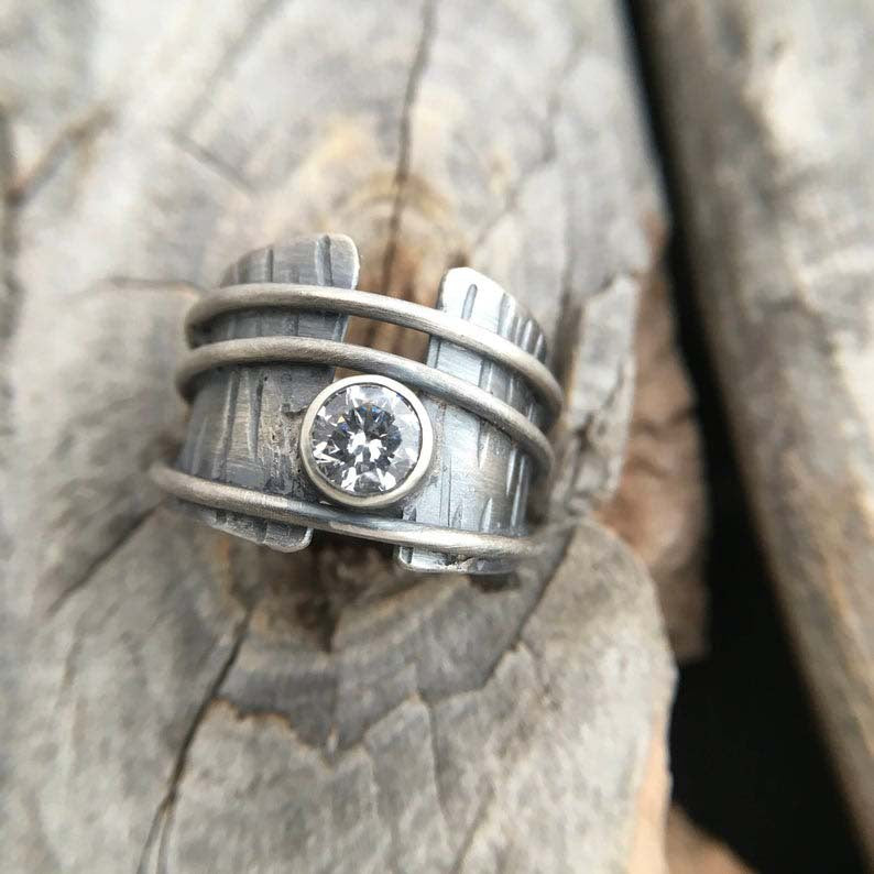 Schöne Silber Ring mit einzigartigem Stil