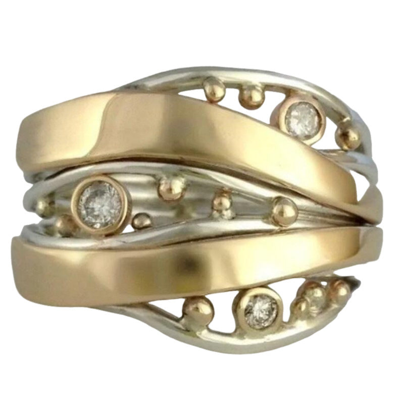 Zarte handwerkliche Gold Ring
