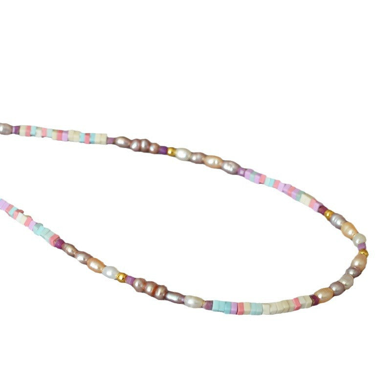 Zarte handwerkliche Perlen Halskette