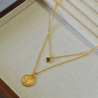 Zarte handwerkliche Gold Halskette