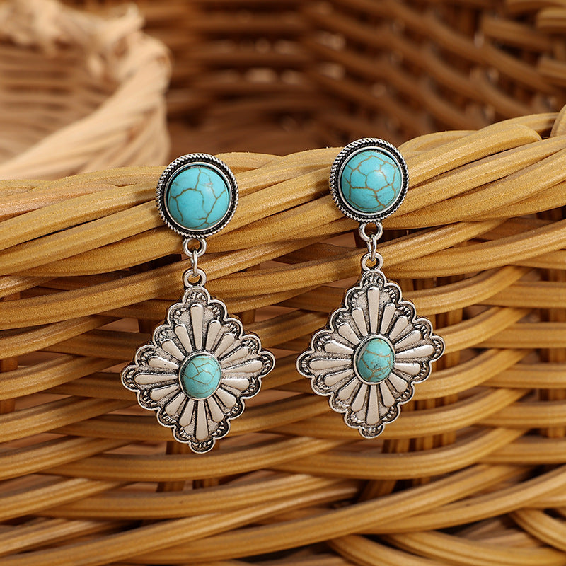 Zarte handwerkliche Silber Ohrring