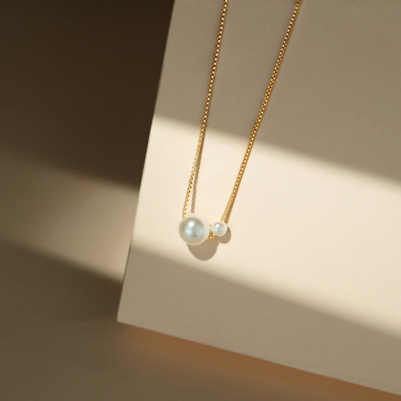 Zarte handwerkliche Perlen Halskette