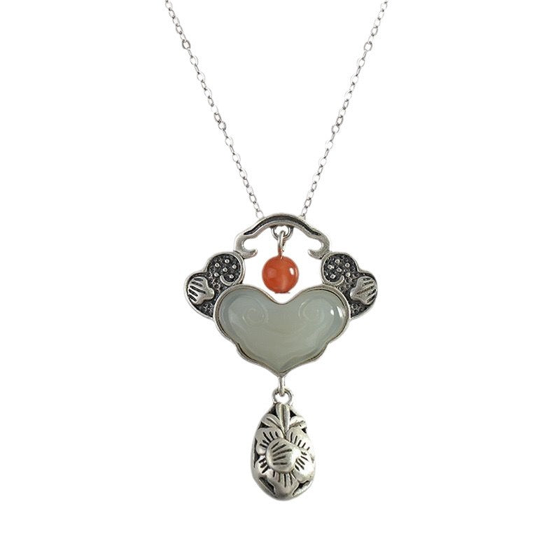 Zarte handwerkliche Silber Halskette