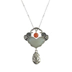 Zarte handwerkliche Silber Halskette