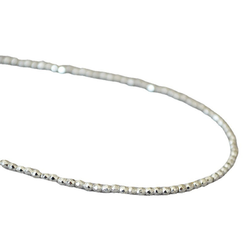 Zarte handwerkliche Silber Halskette