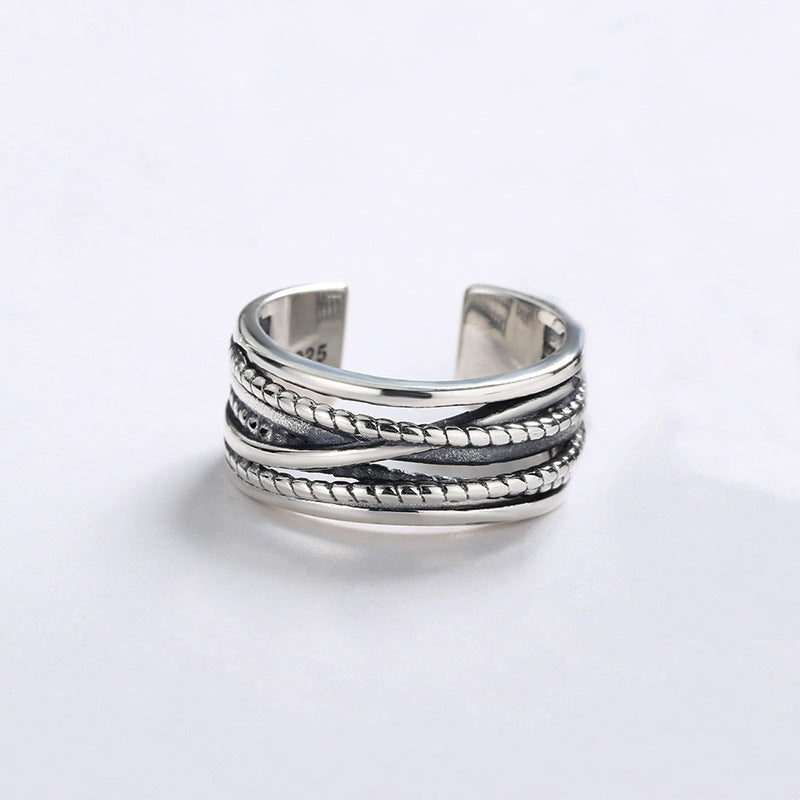 Handgefertigte Vintage Silber Ring