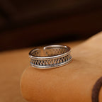 Zarte handwerkliche Silber Ring