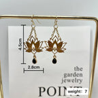 Zarte handwerkliche Gold Ohrring