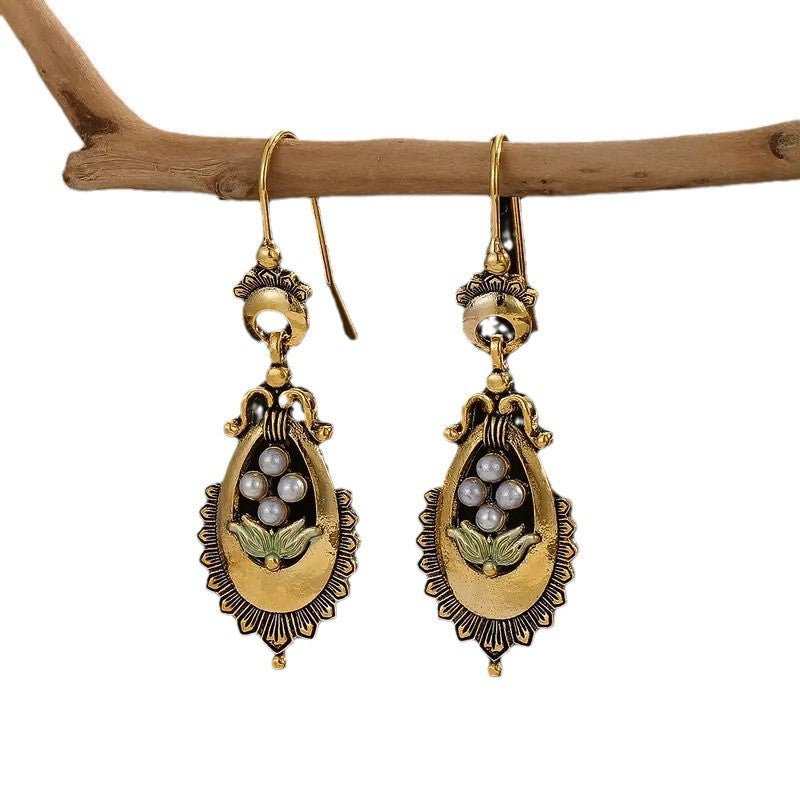 Handgefertigte Vintage Perlen Ohrring
