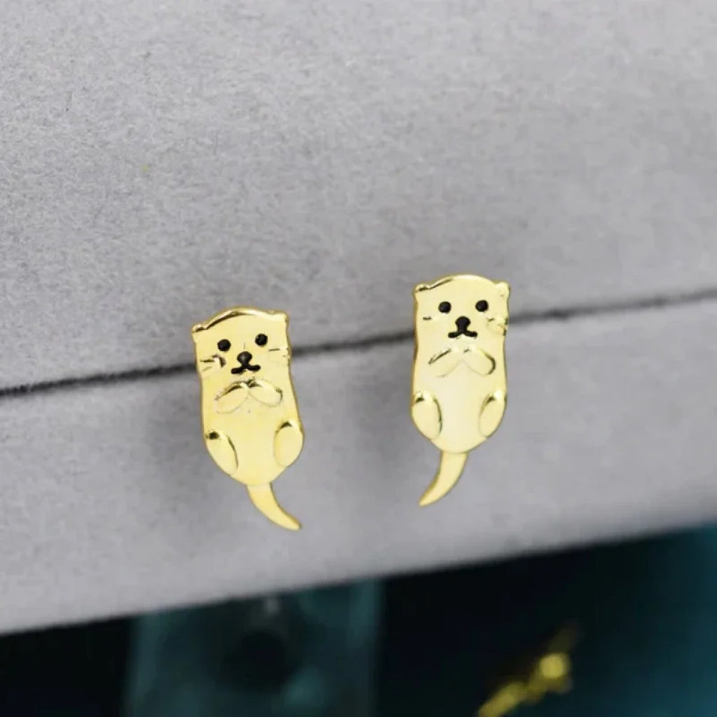 Zarte handwerkliche Gold Ohrring