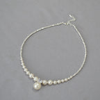 Zarte handwerkliche Silber Halskette