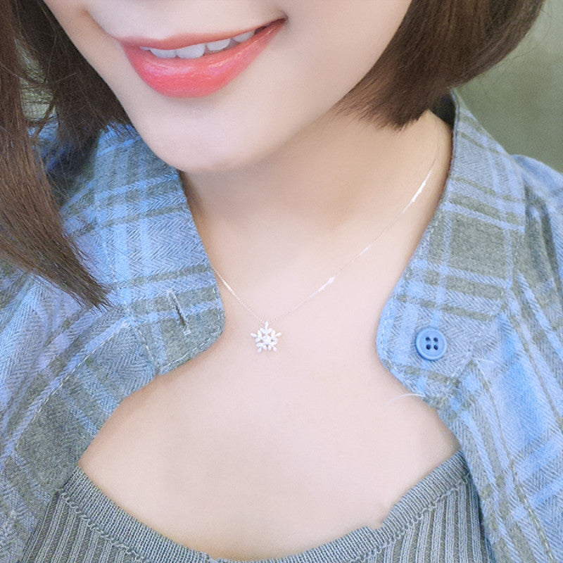 Zarte handwerkliche Silber Halskette