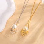 Handgefertigte Vintage Perlen Halskette