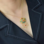 Zarte handwerkliche Silber Halskette