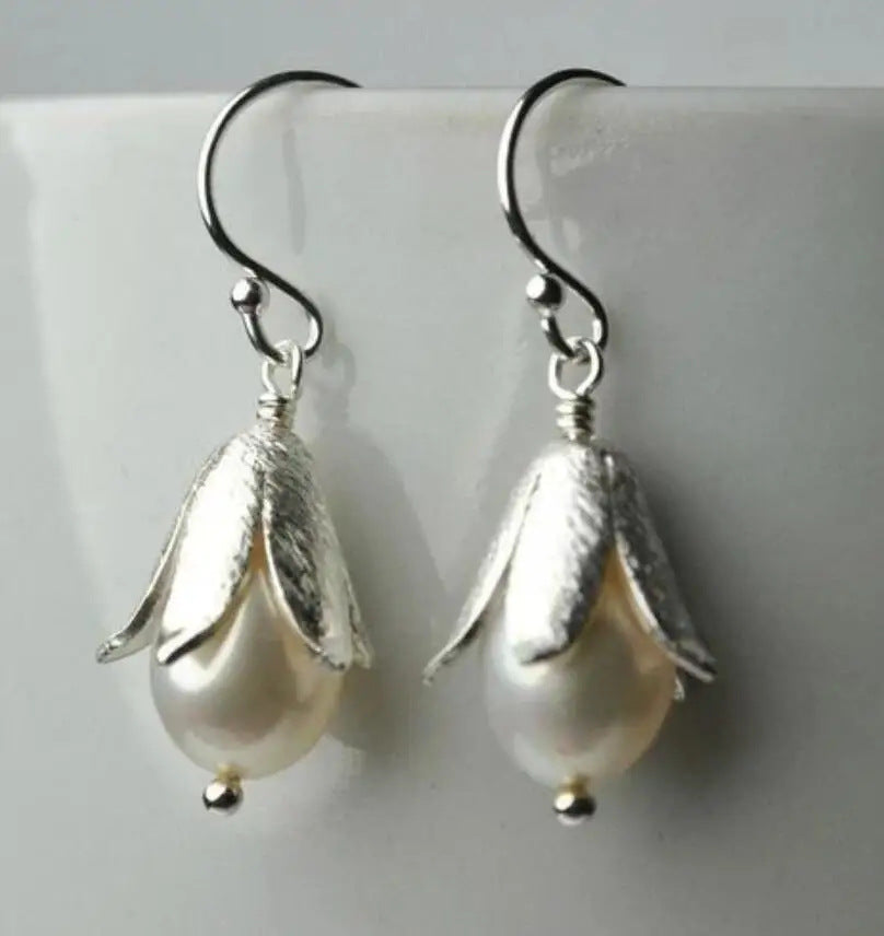 Handgefertigte Vintage Perlen Ohrring